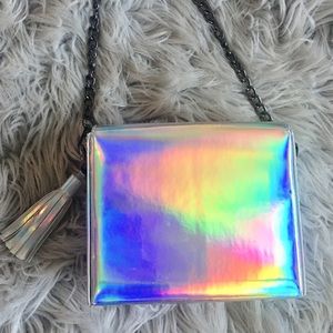Holographic Crossbody w/ Tassel